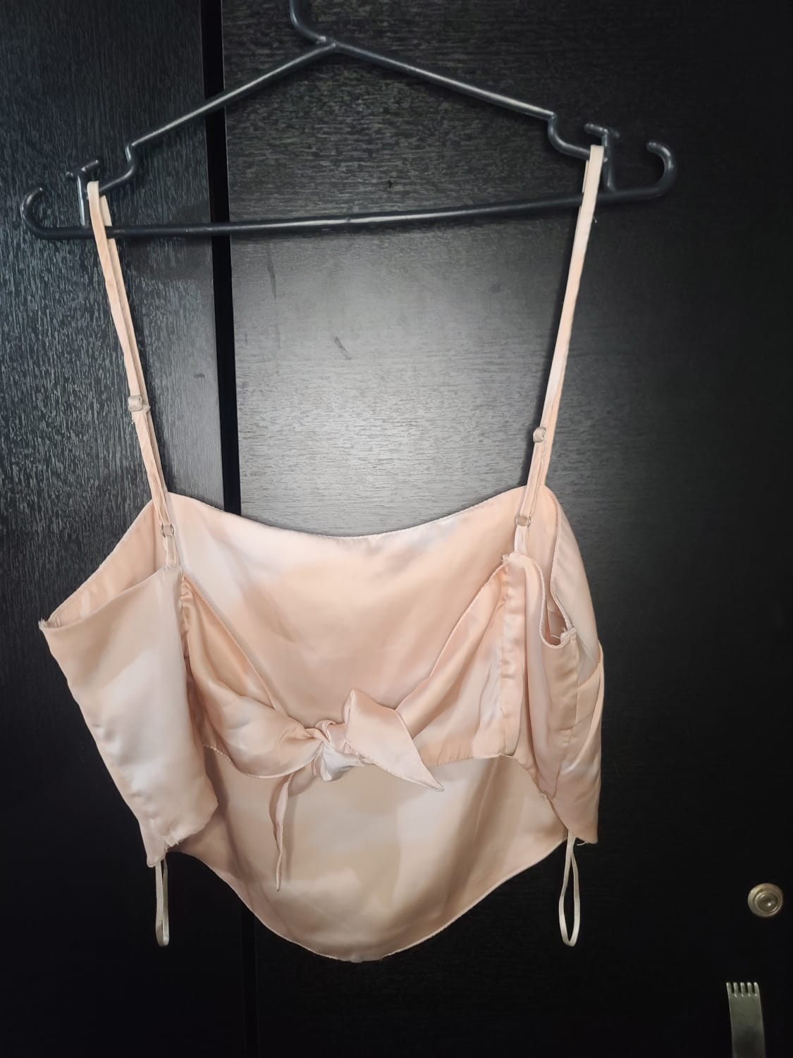Crop Top satinado