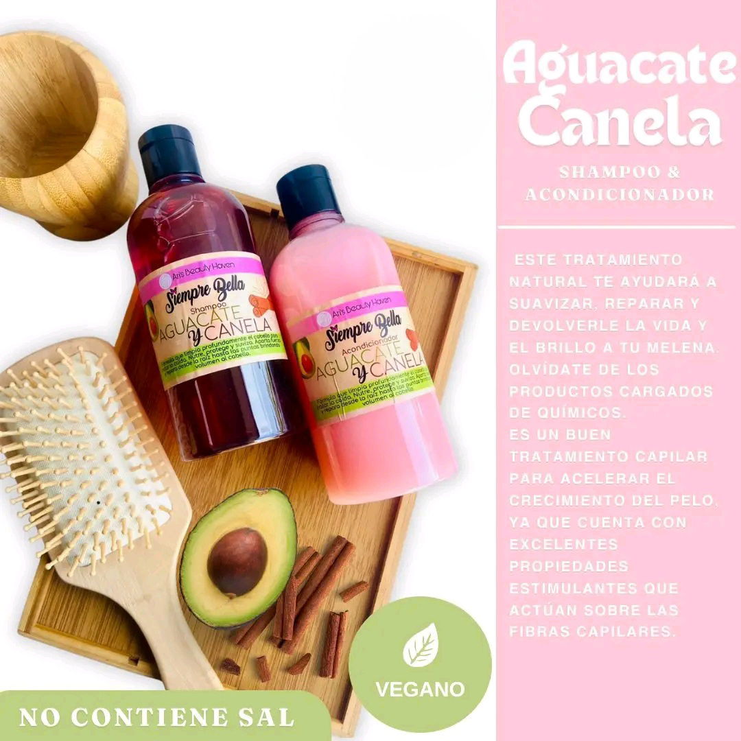 Shampoo & Acondicionador Aguacate Canela