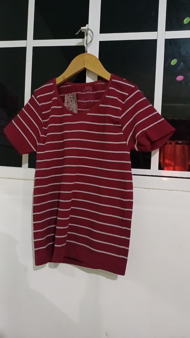 Camiseta Rayas Roja
