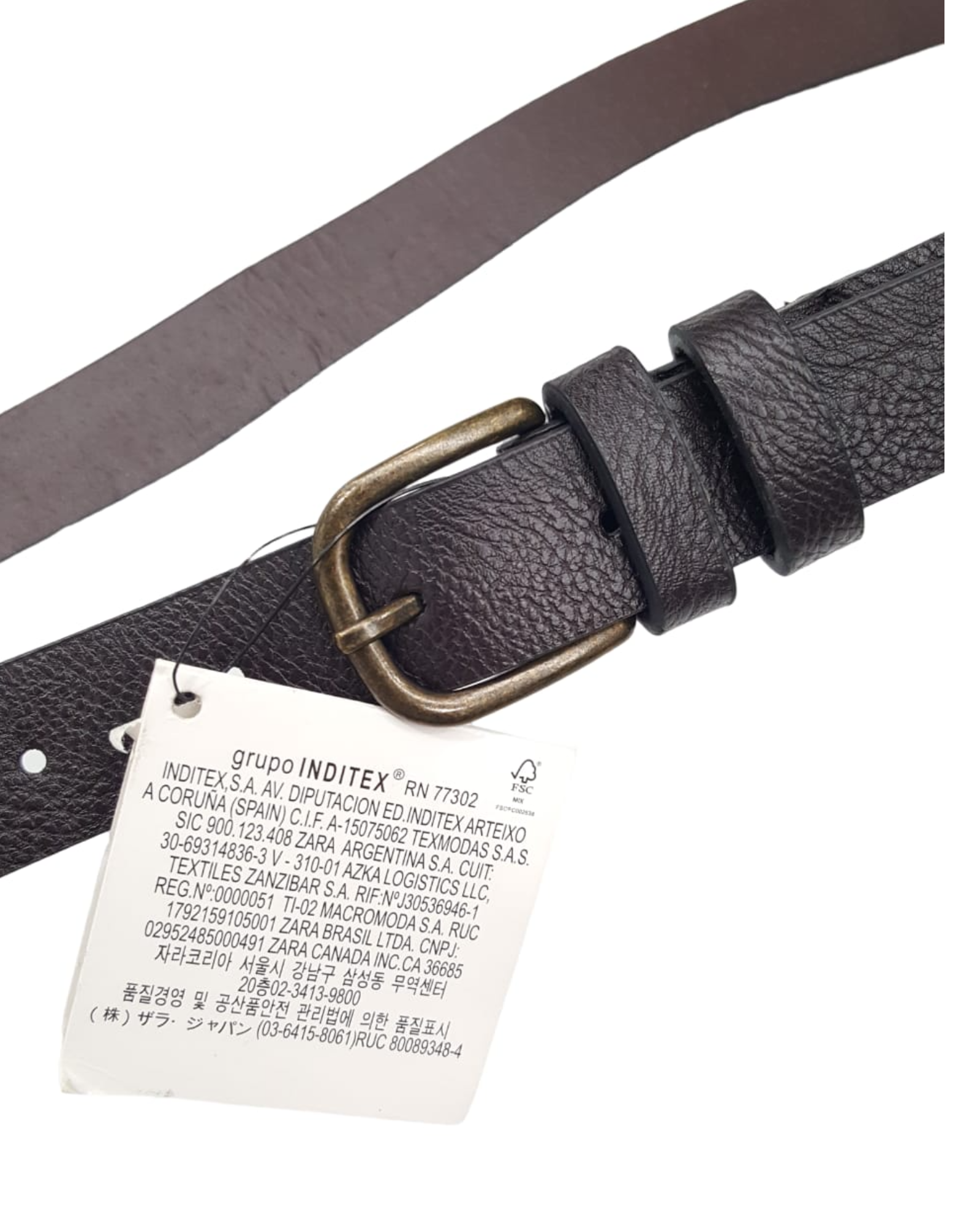 Accesorios Cinturones Etiqueta Blanca