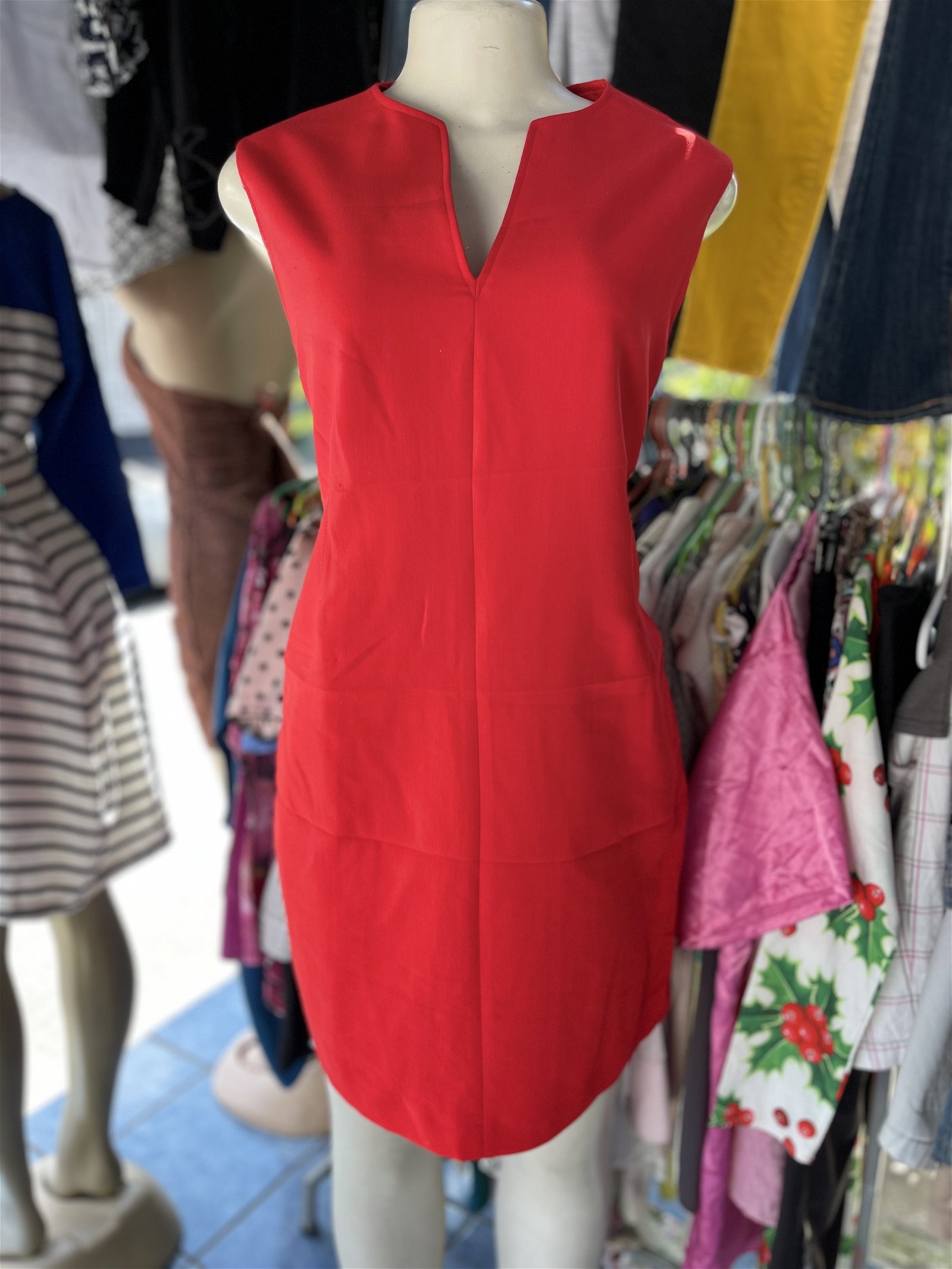 Vestido rojo calvin discount klein